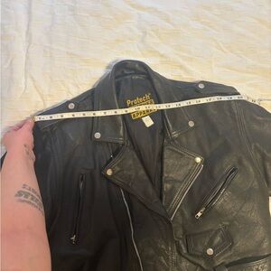 Women's Black Leather crop boxy Jacket